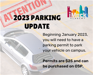 Beginning January 2023, you will need to have a parking permit to park your vehicle on campus.